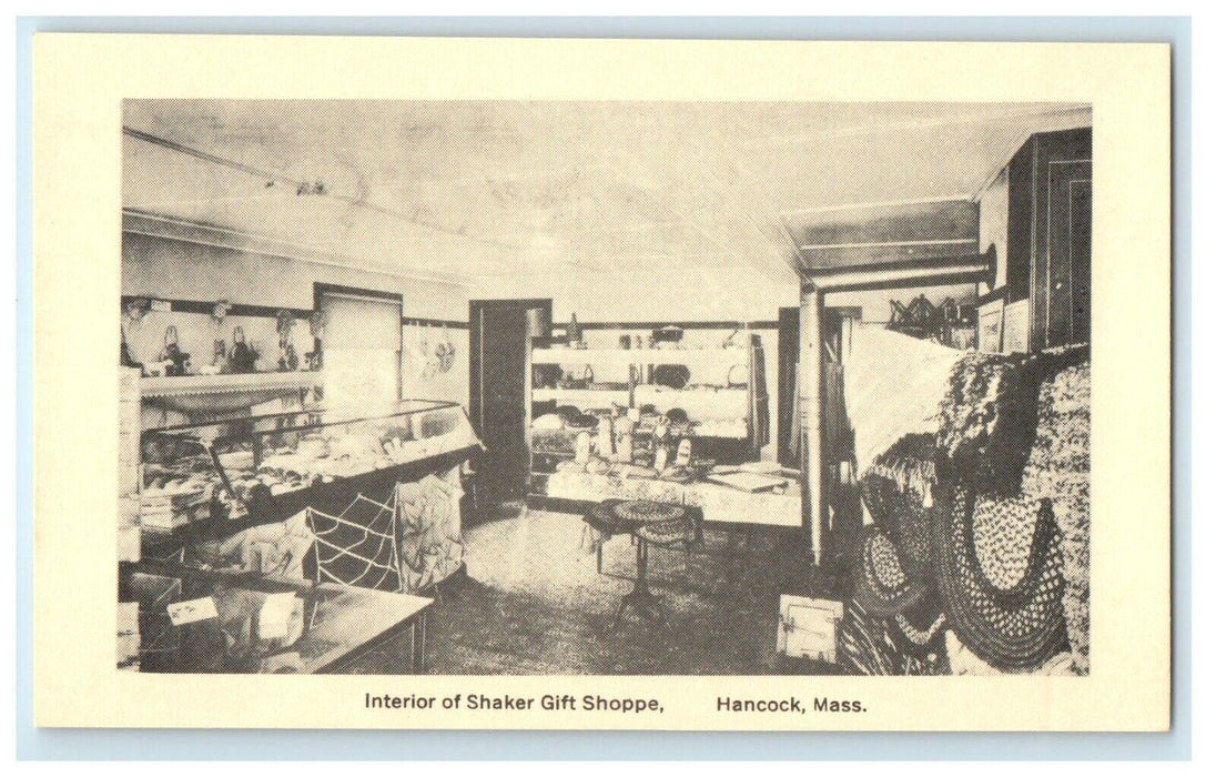 1912 Interior of Shaker Gift Shoppe, Hancock, Massachusetts MA Postcard