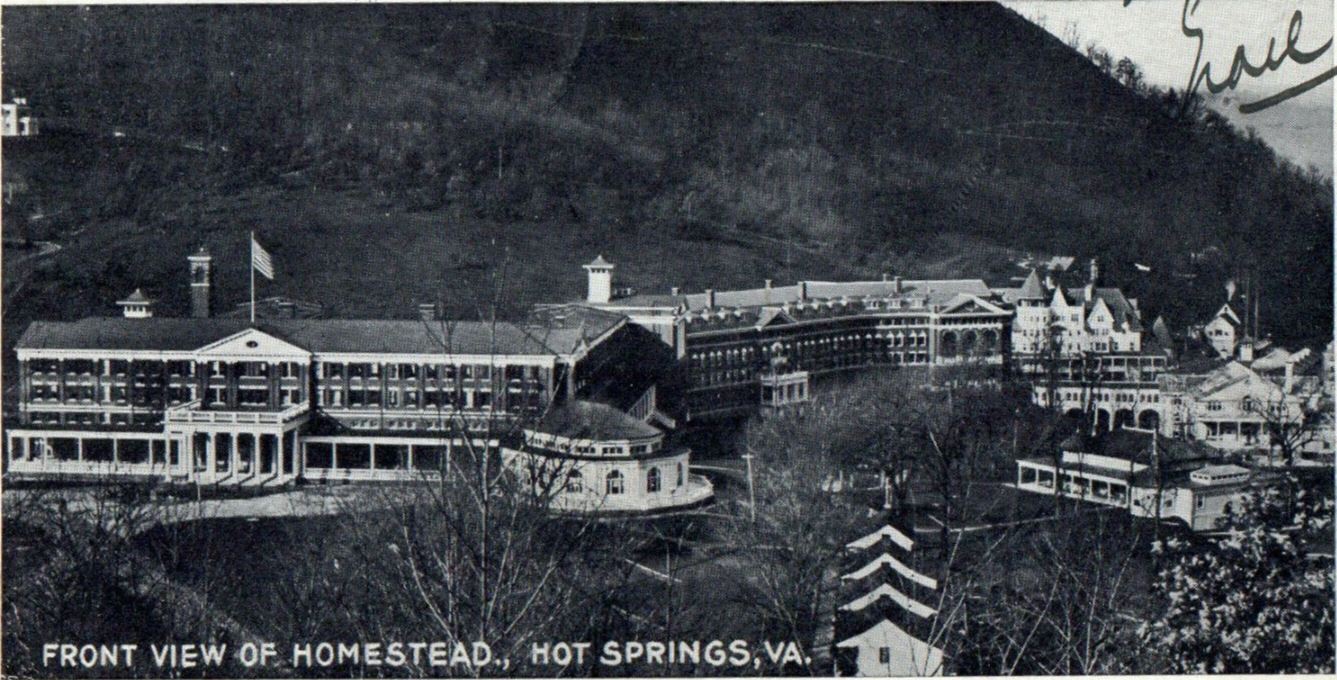 1903 Front View of Homestead, Hot Springs Virginia VA Antique Posted Postcard