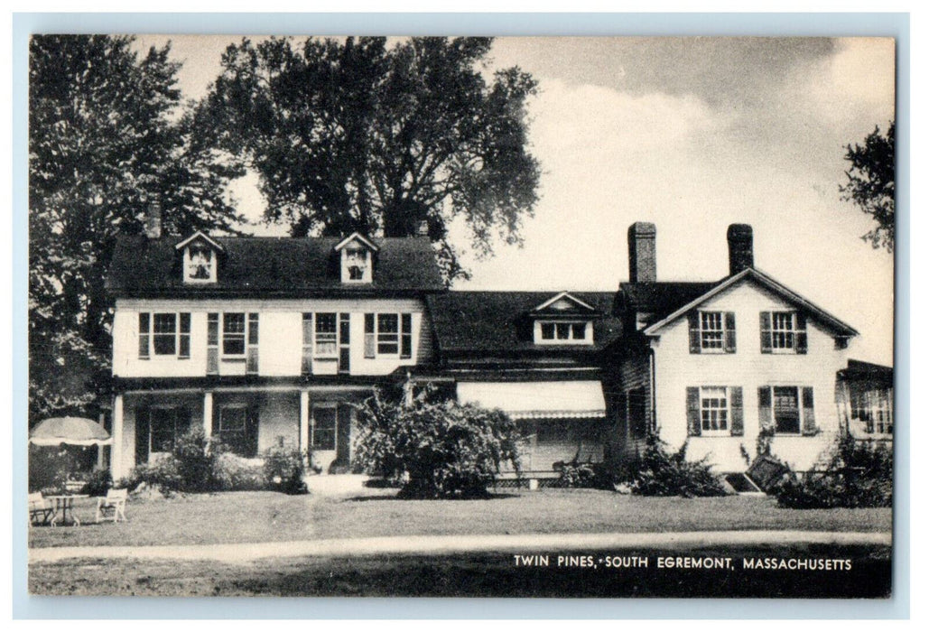 c1940s Twin Pines, South Egremont, Massachusetts MA Unposted Vintage Postcard