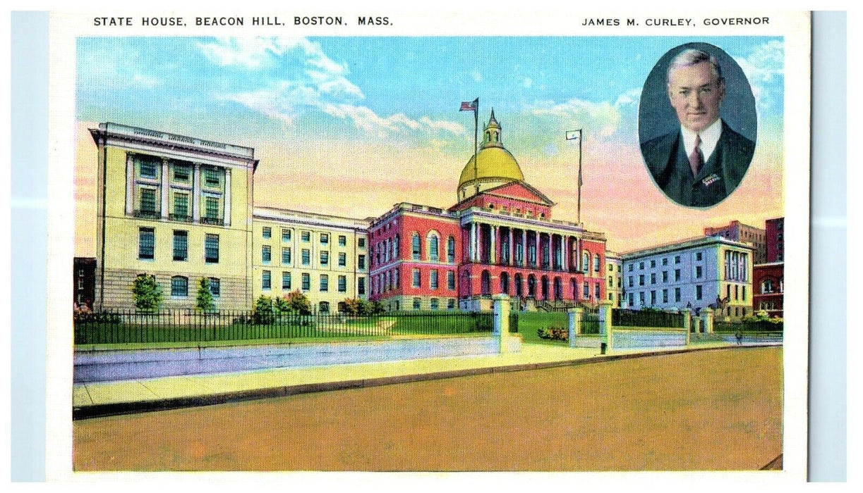 1914 Governor Curley Boston Massachusetts MA Political Advertising Postcard