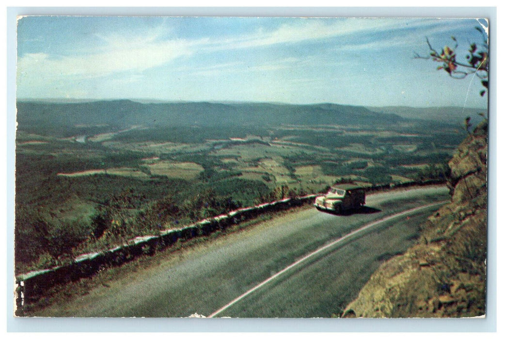 1952 Bends of Shenandoah River, Shenandoah National Park Virginia VA Postcard