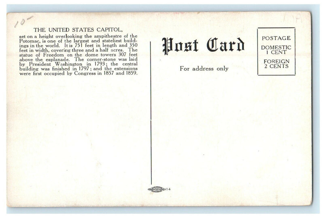 1912 Michael F Phelan Washington DC Political Advertising Postcard