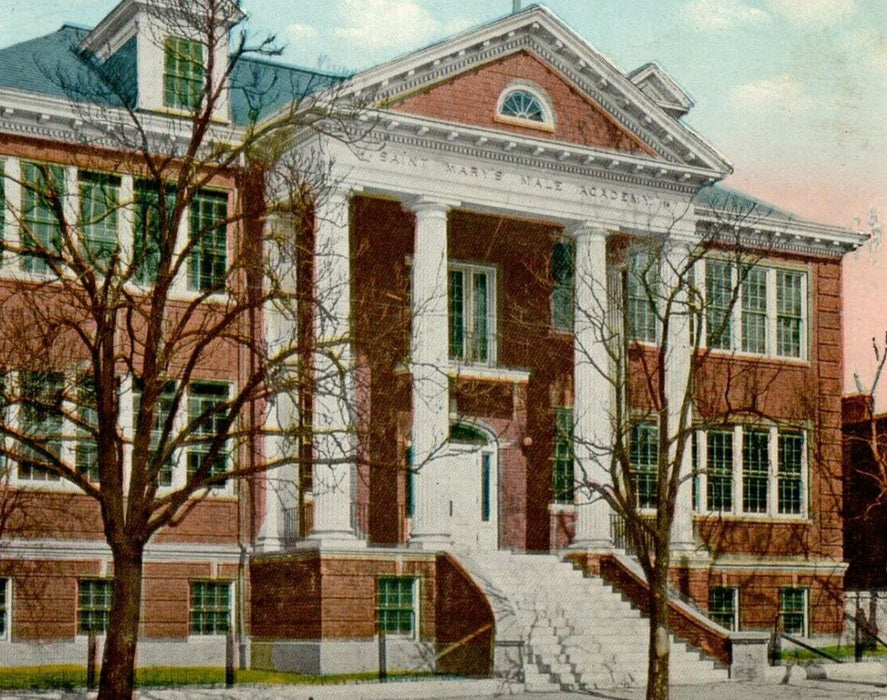 c1910 Saint Mary's Male Academy Building Norfolk Virginia VA Antique Postcard