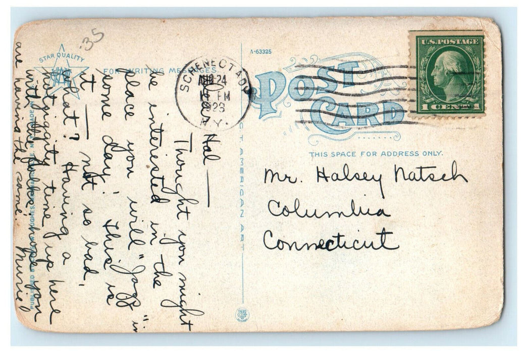 1926 Gymnasium, Union College, Schenectady, New York NY Posted Postcard