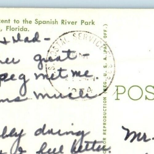 1974 View Of San Reno Statue Fountain At Boca Raton Beach Florida FL Postcard