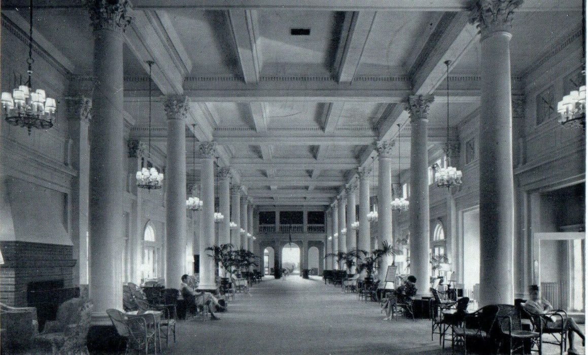 1950 Main Lobby, The Homestead, Hot Springs Virginia VA Vintage Posted Postcard