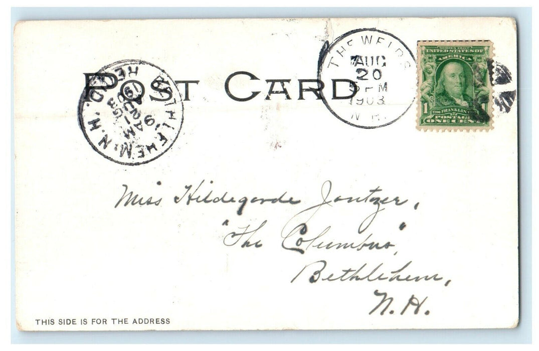 1908 Greetings From The Weirs Lake Winnipesaukee NH Multiview Postcard