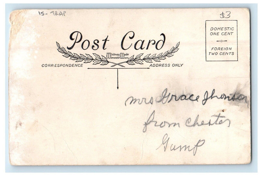 Valentine Cupid Angel Heart Trap Little Girl Dress Ribbon Antique Postcard