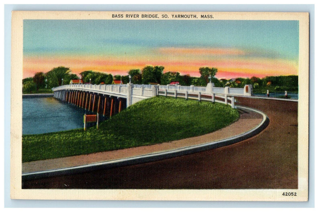 c1930s Bass River Bridge South Yarmouth Massachusetts MA Unposted Postcard