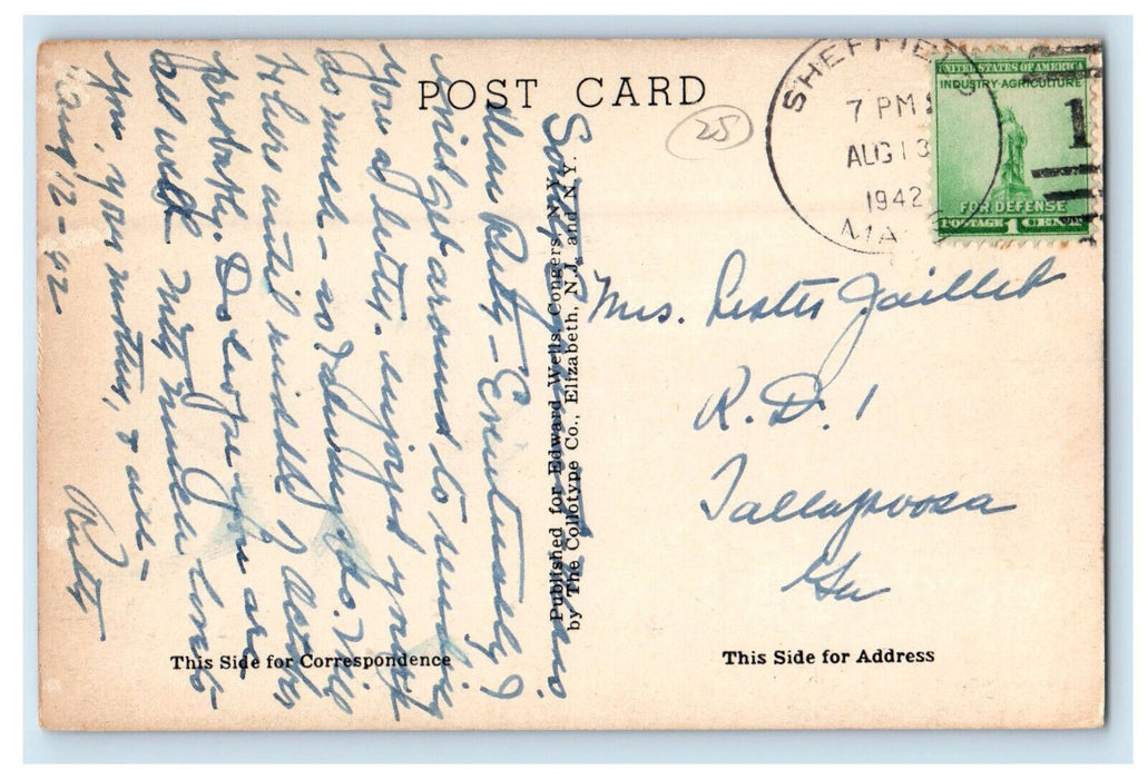 1942 Mountain Scene, Jug End South Egremont, Massachusetts MA Postcard