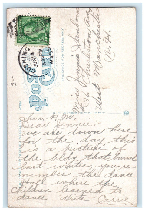 c1920s Ocean Echo By Night, Salisbury Beach Massachusetts MA Postcard