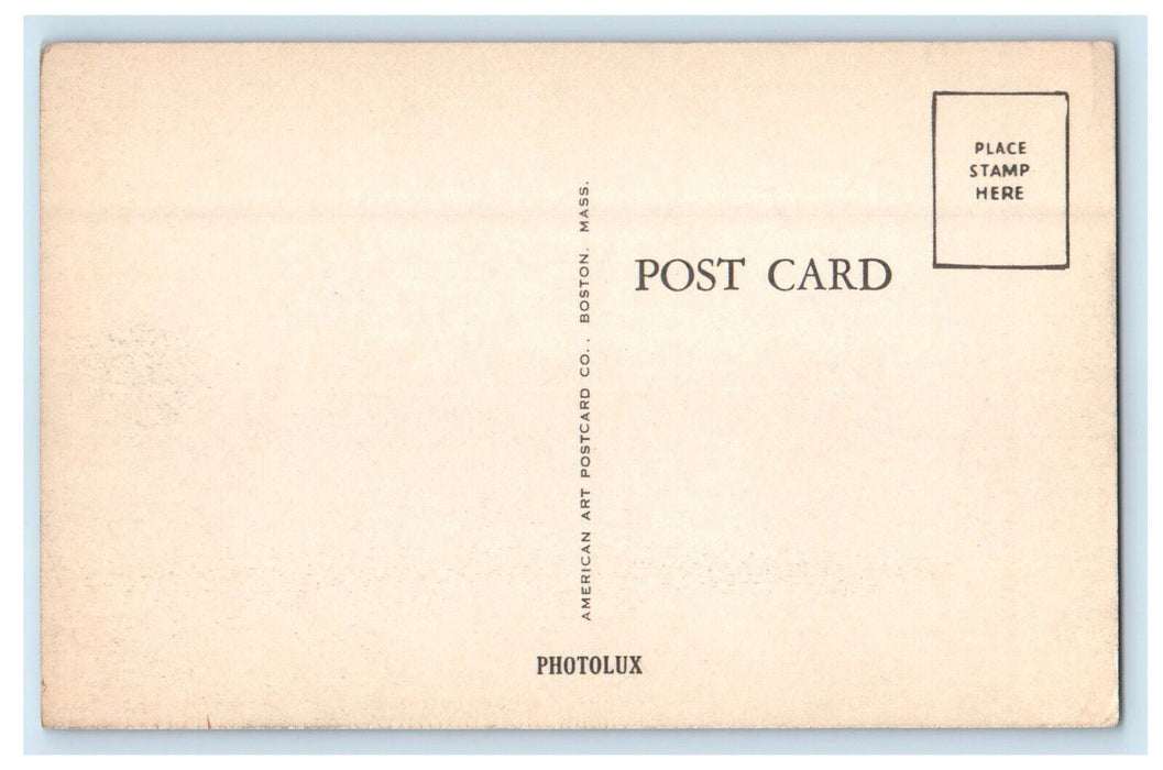 c1940s Bacon Free Library, South Natick, Massachusetts MA Posted Postcard