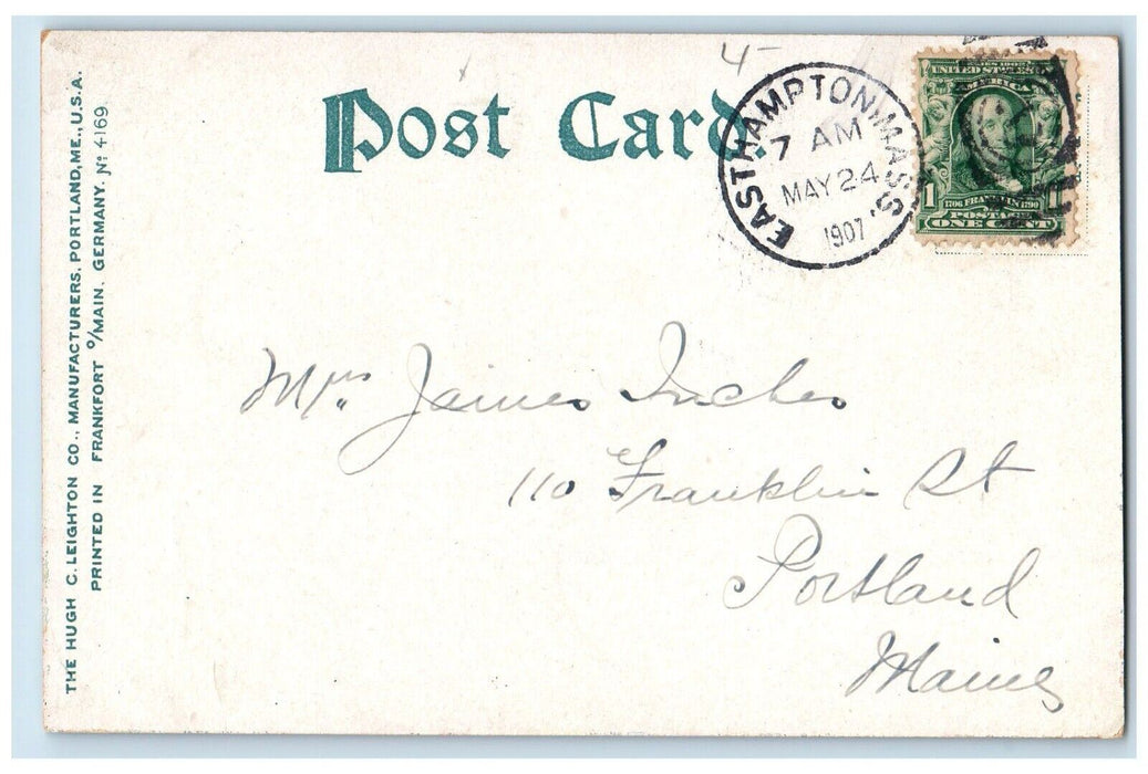 1907 Bird's Eye View Of Easthampton From Mt. Tom Pass Massachusetts MA Postcard