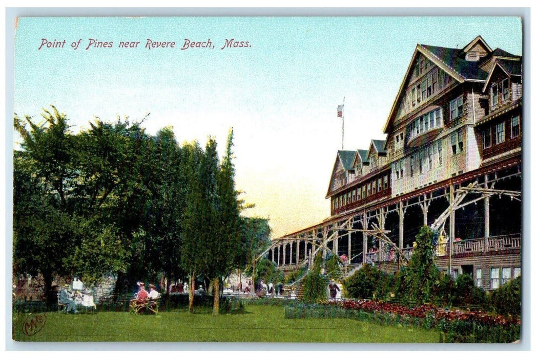 c1905 Point Of Pines Near Revere Beach Massachusetts MA Antique Postcard