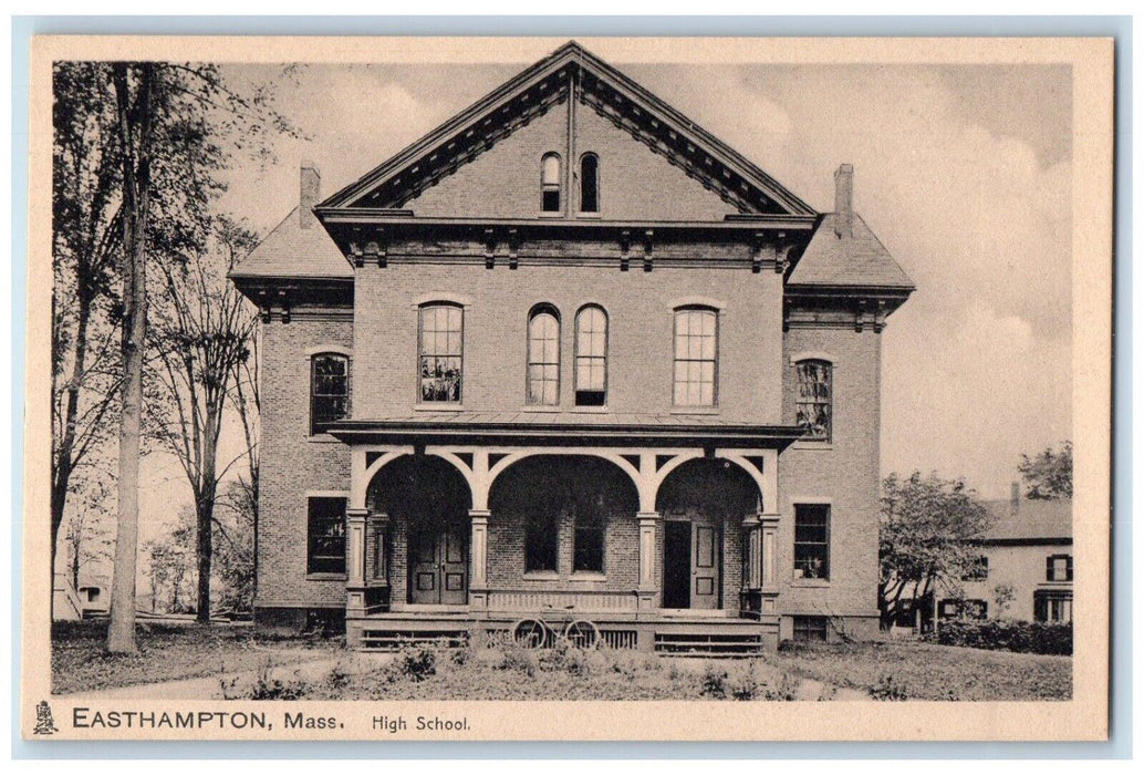 c1910's High School Building Easthampton Massachusetts MA Tuck's Postcard