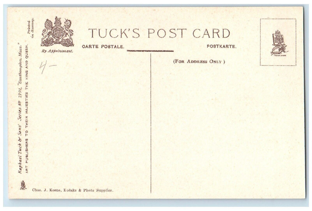 c1910's High School Building Easthampton Massachusetts MA Tuck's Postcard