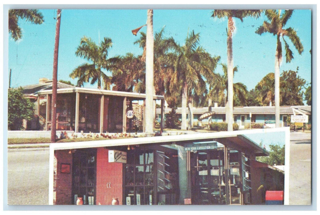 c1950's Dumas Motor Court On Tamiami Trail Bradenton Florida FL Postcard