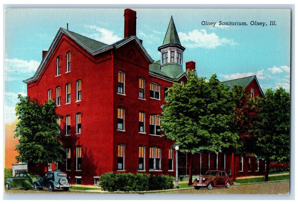 c1930s Olney Sanitarium, Olney, Illinois IL Unposted Vintage Postcard