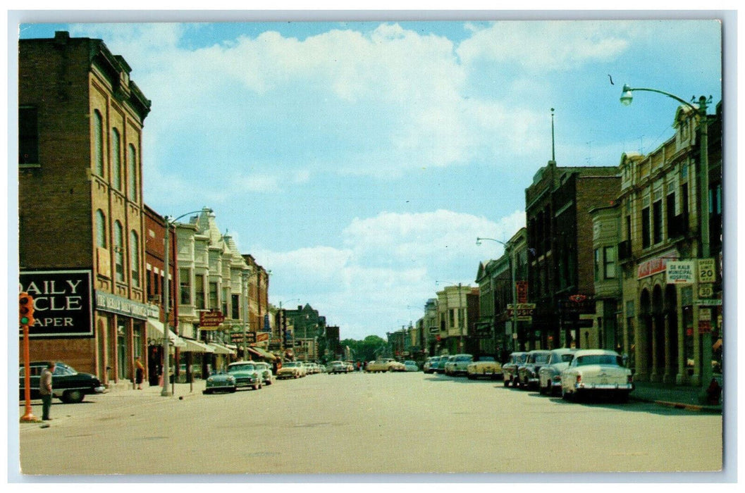 c1970s Street View, Lincoln Highway Looking East De Kalb Illinois IL Postcard