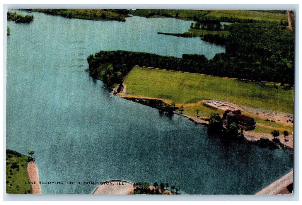 1947 Lake Bloomington, Bloomington Illinois IL Vintage Posted Postcard