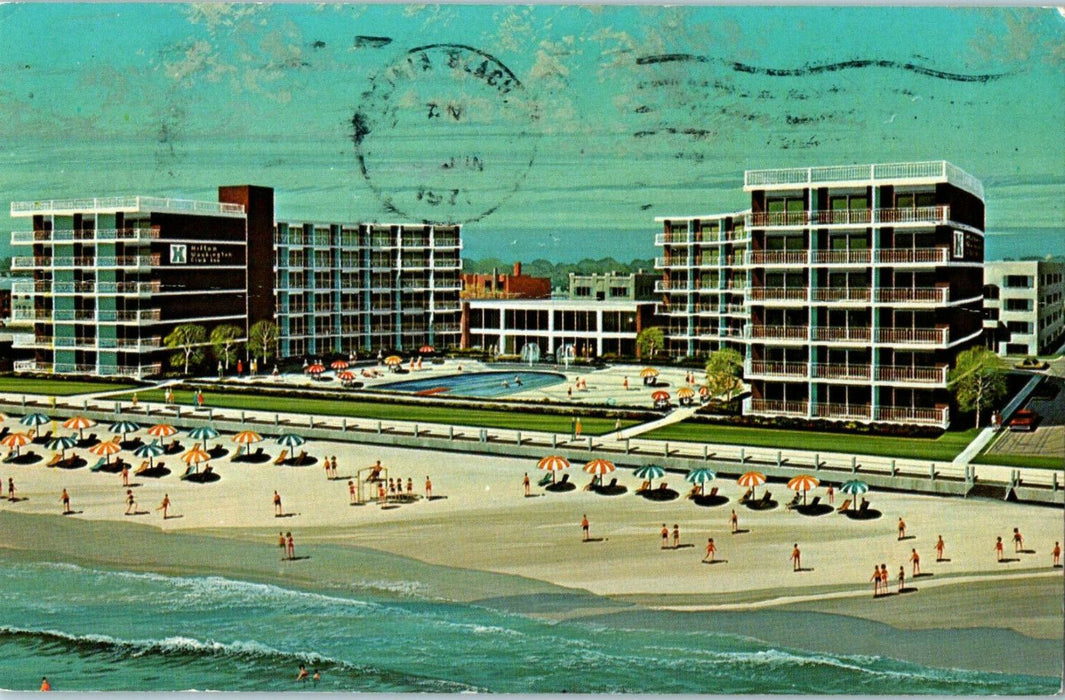 1971 Hilton Washington Club Inn, Virginia Beach, Virginia VA Posted Postcard