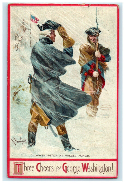 1911 Three Cheers For George Valley Forge Washington WA Veenfliet Postcard