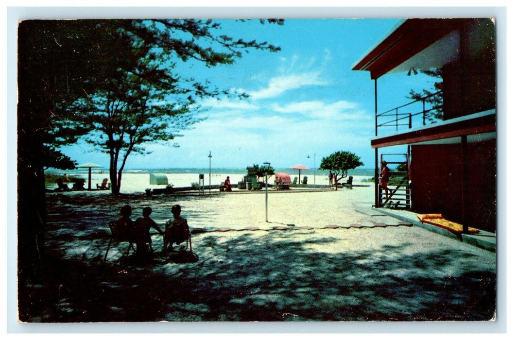 1959 Van Dyke Colony Private Beach View St. Petersburg Florida FL Postcard
