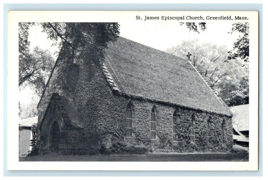c1905 St. James Episcopal Church Greenfield Massachusetts MA Antique Postcard