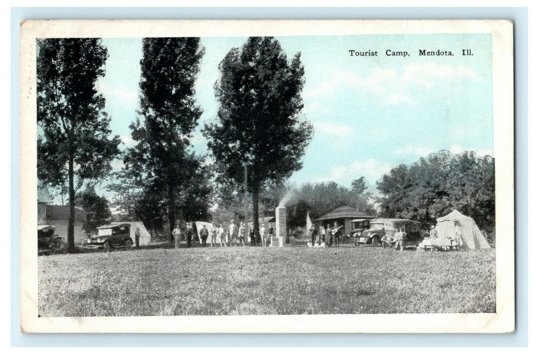 Tourist Camp Mendota Illinois c1920 Vintage Antique Postcard