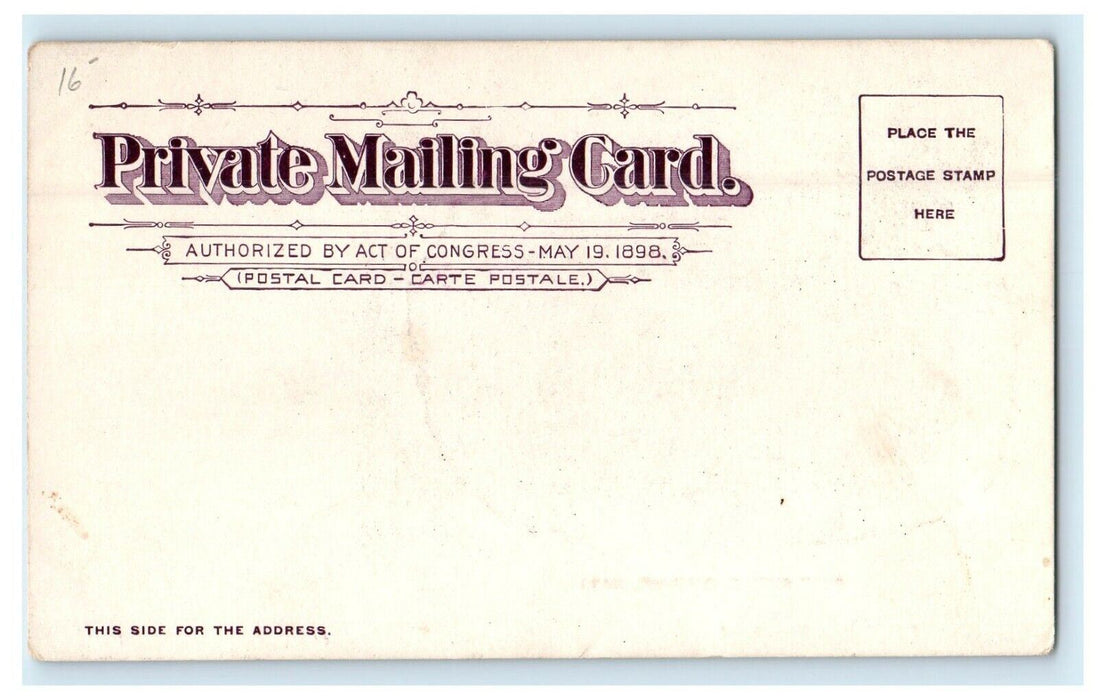 1898 Post Office, Gardner Massachusetts MA Unposted Postcard