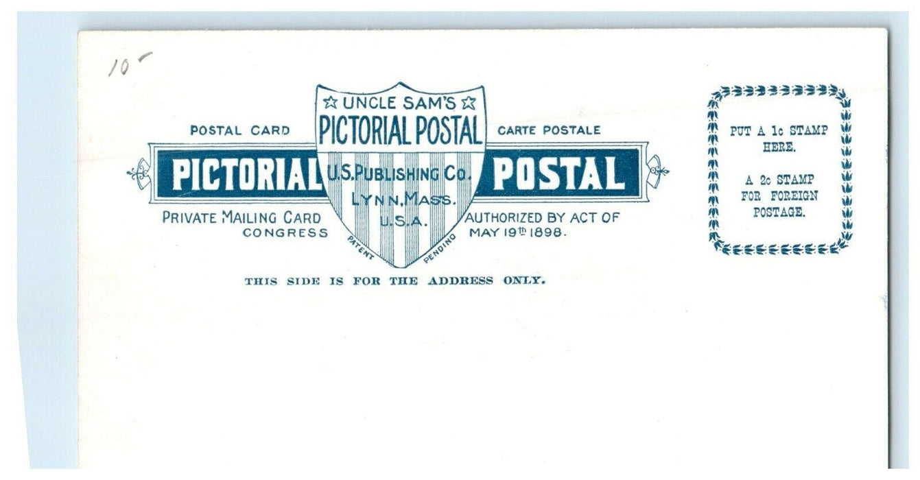 1901 Trinity Church Boston Massachusetts MA Uncle Sam Antique Postcard