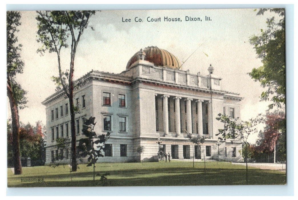 Lee County Court House Dixon Illinois Rotograph c1910 Vintage Antique Postcard