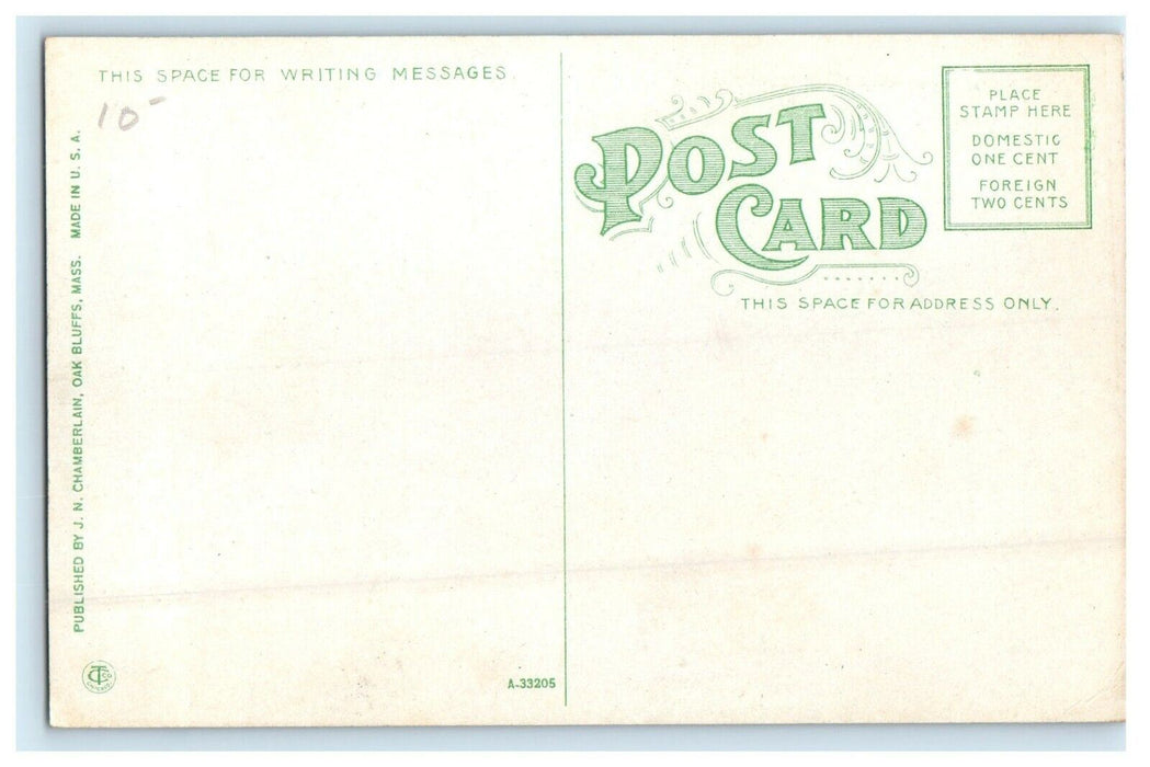 1912 Peqout Avenue, Oak Bluffs, Massachusetts MA Antique Postcard