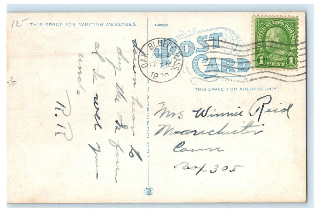 1939 Metropolitan Hotel, Oak Bluffs Massachusetts MA Vintage Postcard