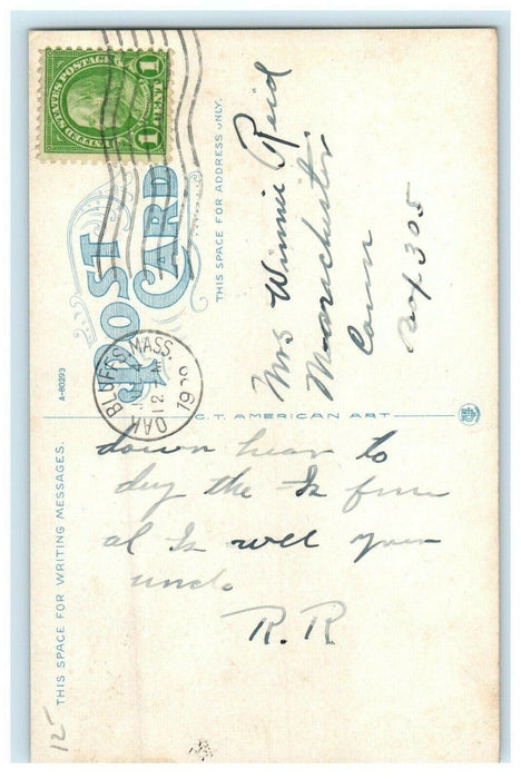 1939 Metropolitan Hotel, Oak Bluffs Massachusetts MA Vintage Postcard