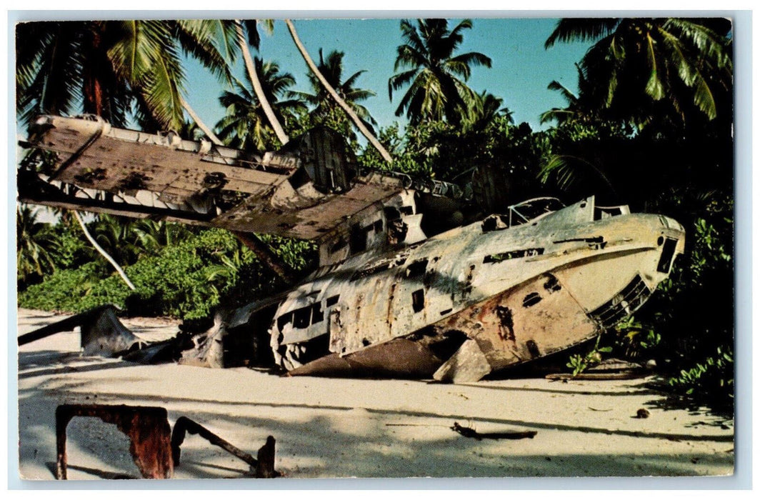 1988 A Squadron of Royal Air Force Diego Garcia "Catalina" WW2 Airplane Postcard