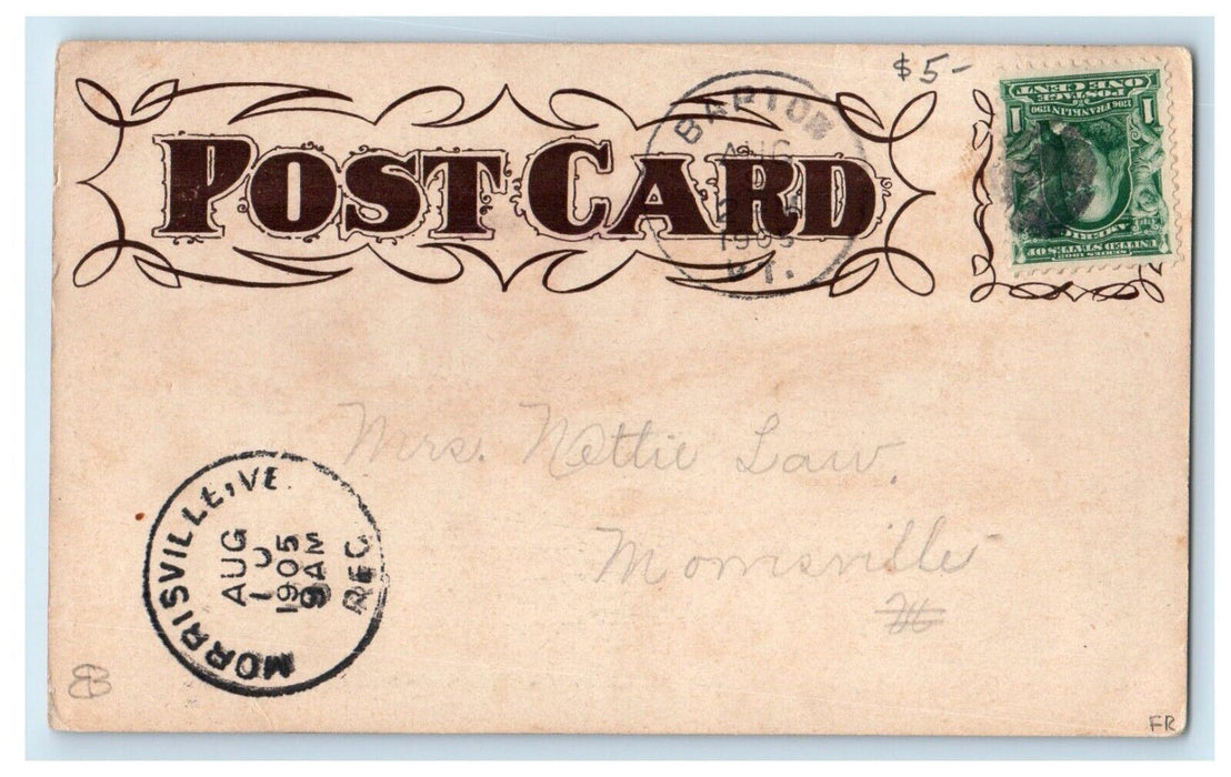 1905 View Of Peerless Factory Building Barton Vermont VT Posted Antique Postcard