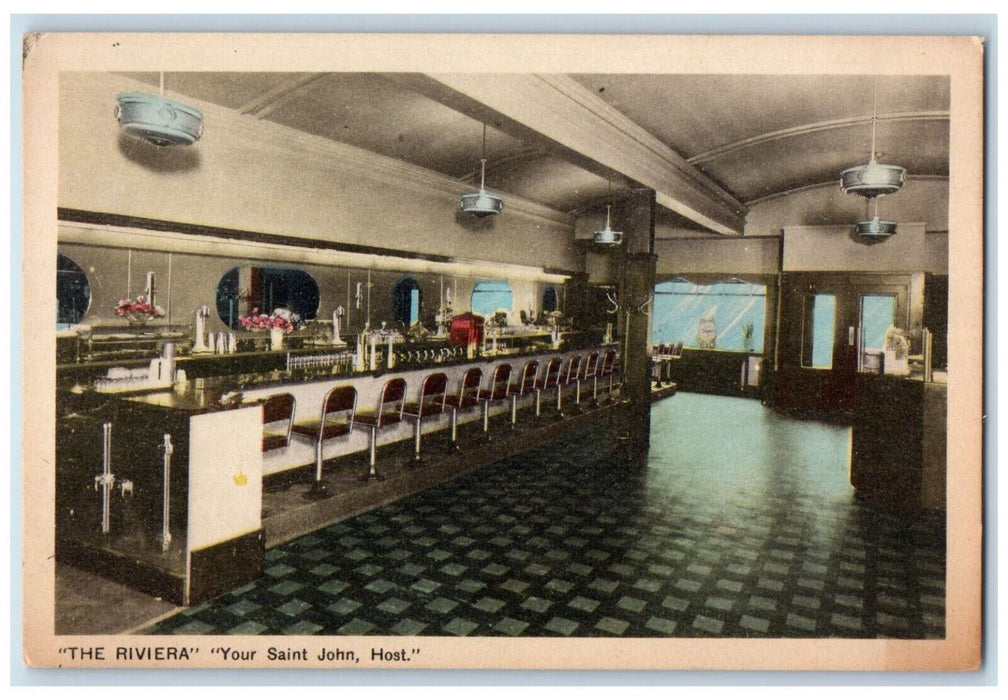 c1950s The Riviera Your Saint John Host Saint John New Brunswick Canada Postcard