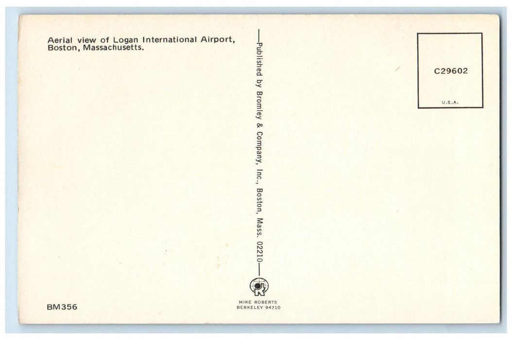 c1970s Airplanes, Aerial View of Logan International Airport Boston MA Postcard