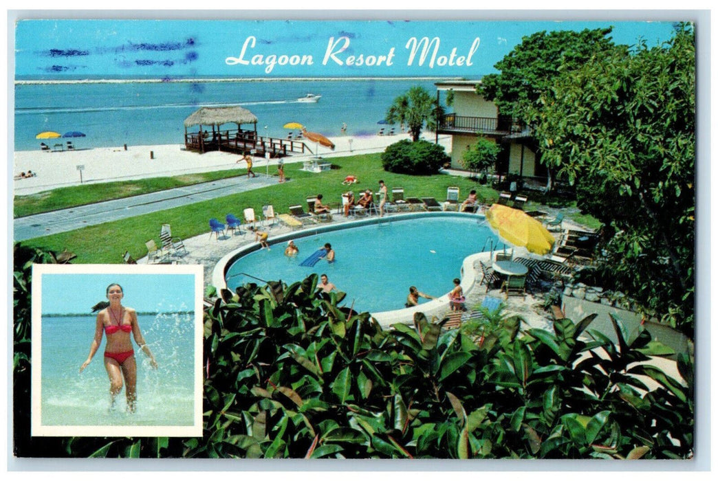 c1980's Lagoon Resort Motel, South Gulf View Blvd. Clearwater Beach FL Postcard