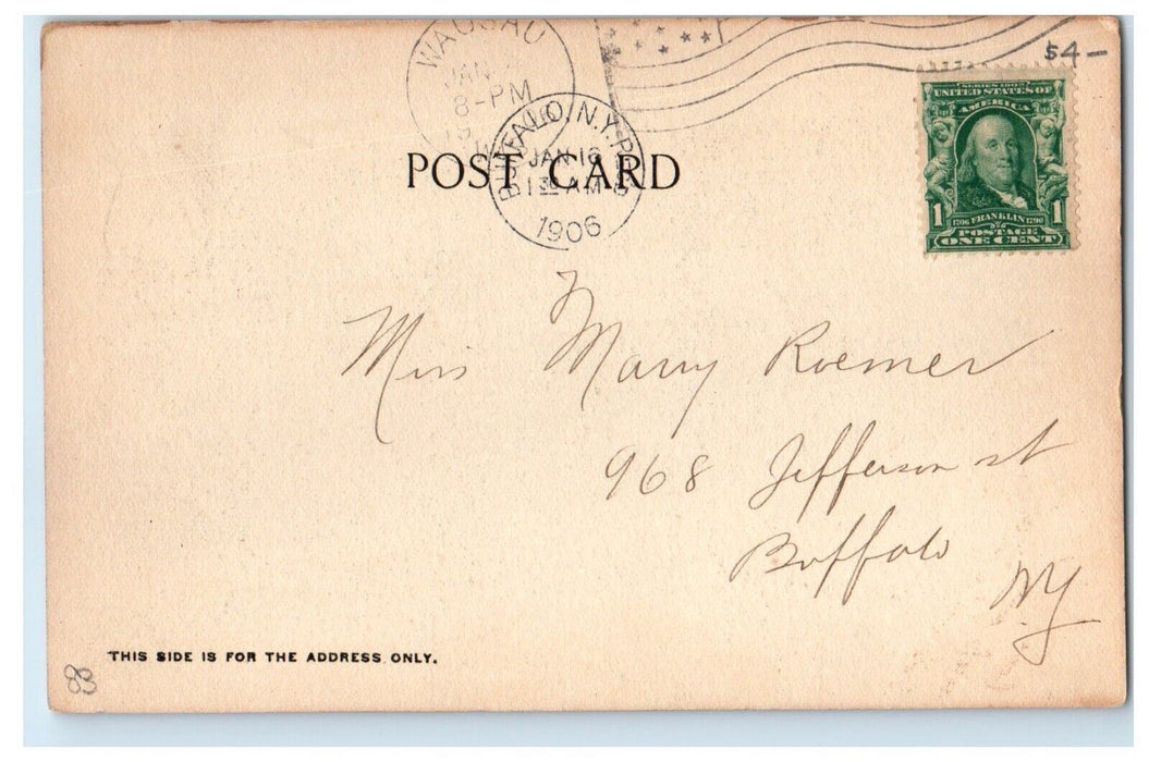 1906 Greetings From Wausau Wisconsin WI, Third Street Heinmann Antique Postcard