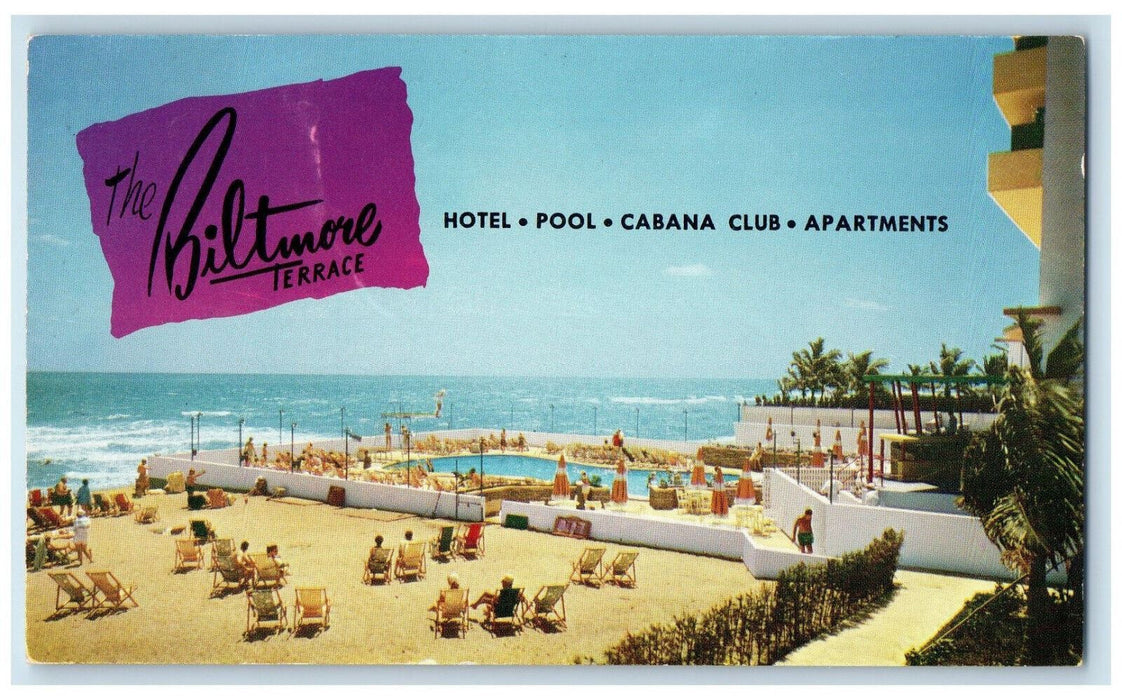 c1980s Biltmore Terrace A Kirkeby Hotel, Miami Beach Florida FL Postcard