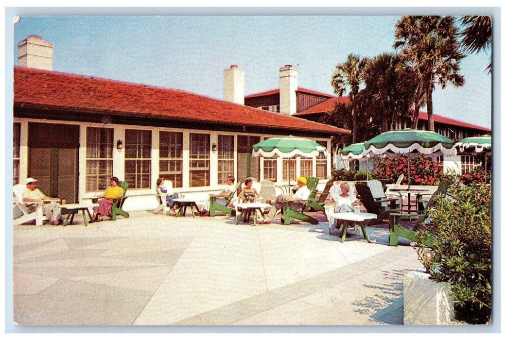 1952 The West Terrace, The Inn Ponte Vedra Club Beach Florida FL Posted Postcard