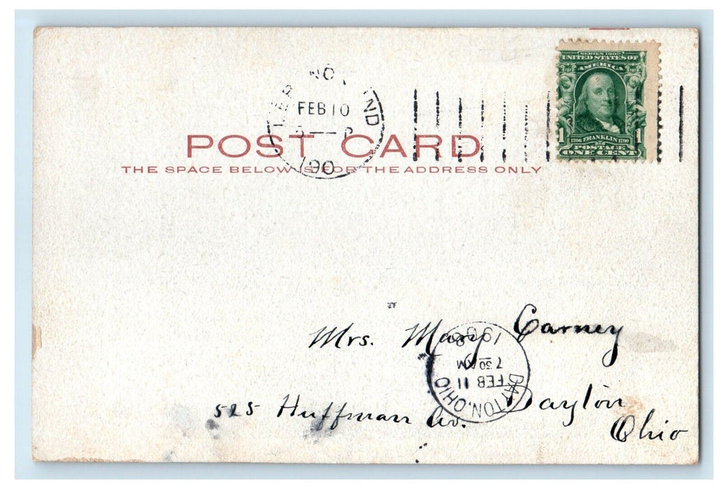 1908 M.E. Church Street View Lebanon Indiana IN Posted Antique Postcard