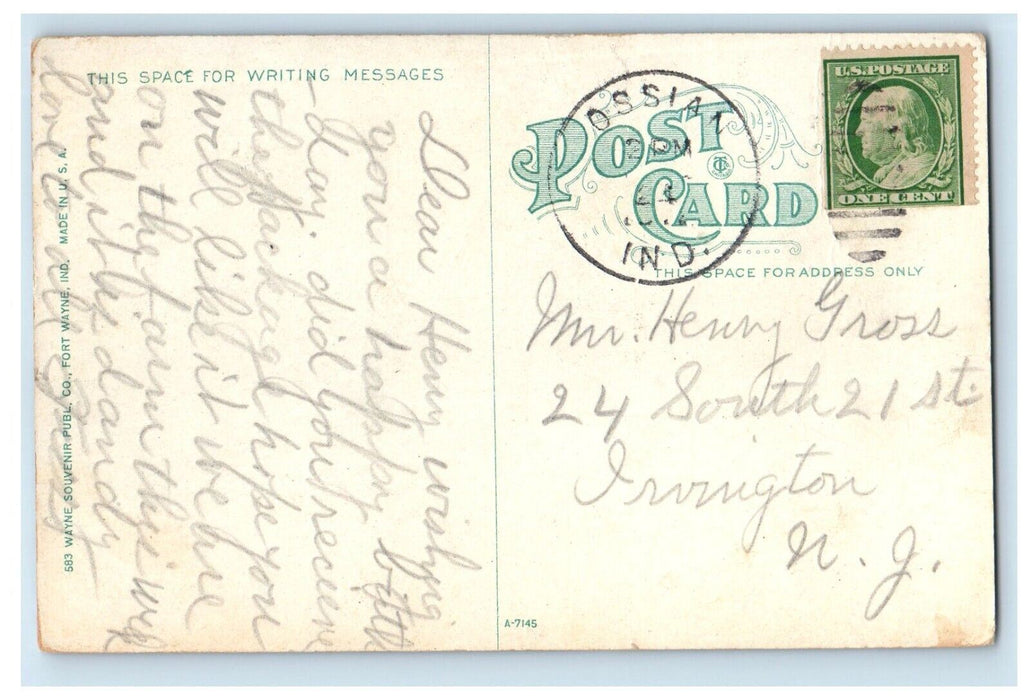 c1910's General Electric Co's Lamp Works Moon Fort Wayne Indiana IN Postcard