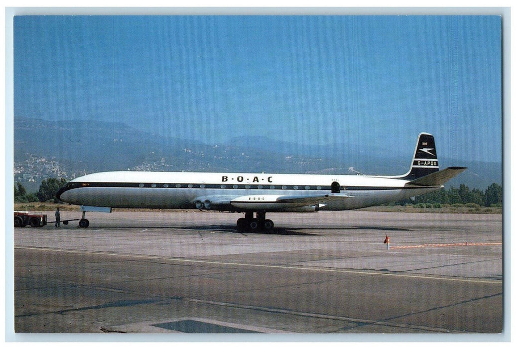 c1960's De Havilland 106 Comet 4 G-APDG c/n 6427 Airplane Beirut Postcard