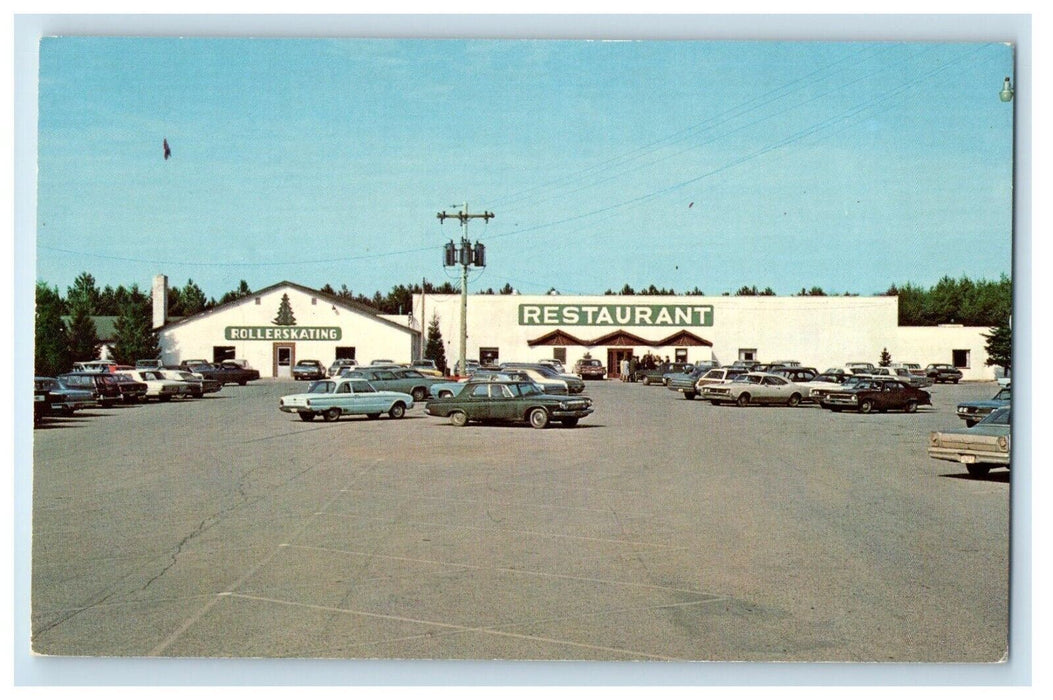 Eby's Pine Roller Skating Restaurant Cars Bristol Indiana IN Vintage Postcard