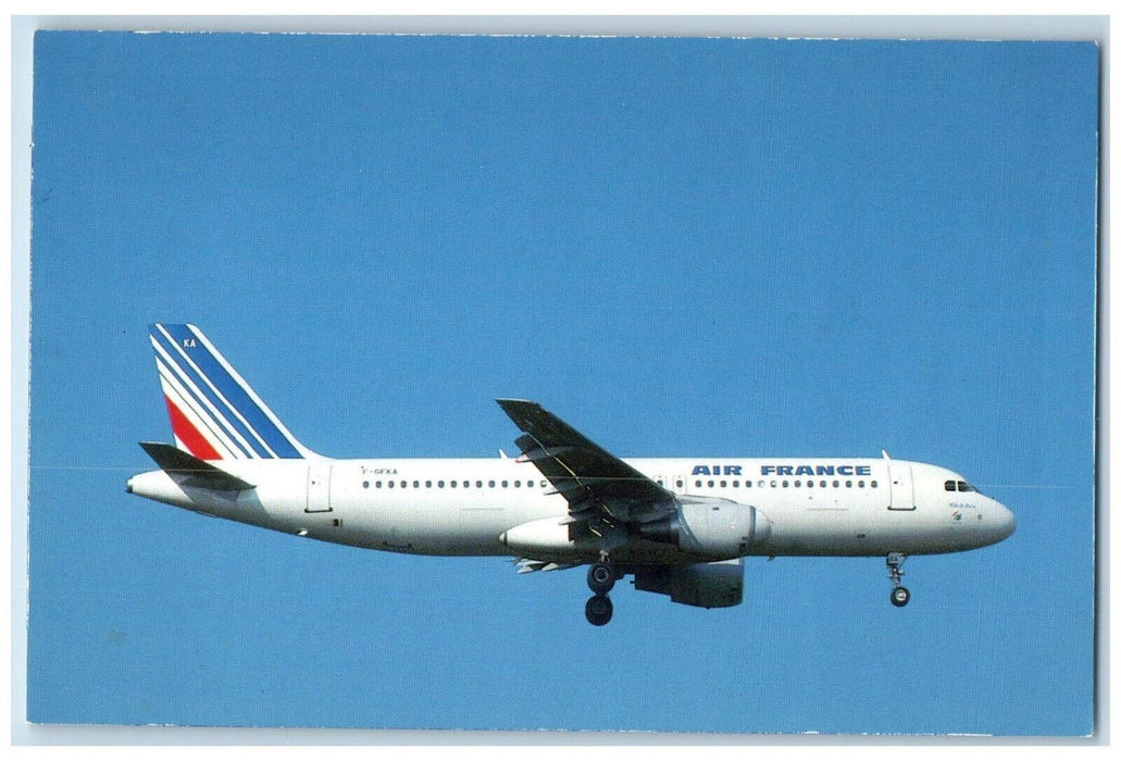 1988 Air France F-GFKA c/n 005 Airbus A320-110 Airplane at Zurich Postcard