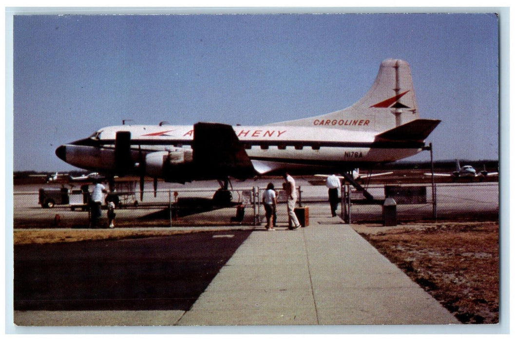 c1970s Allegheny M202 Cargoliner N176A Airplane #27 Historical Aircraft Postcard