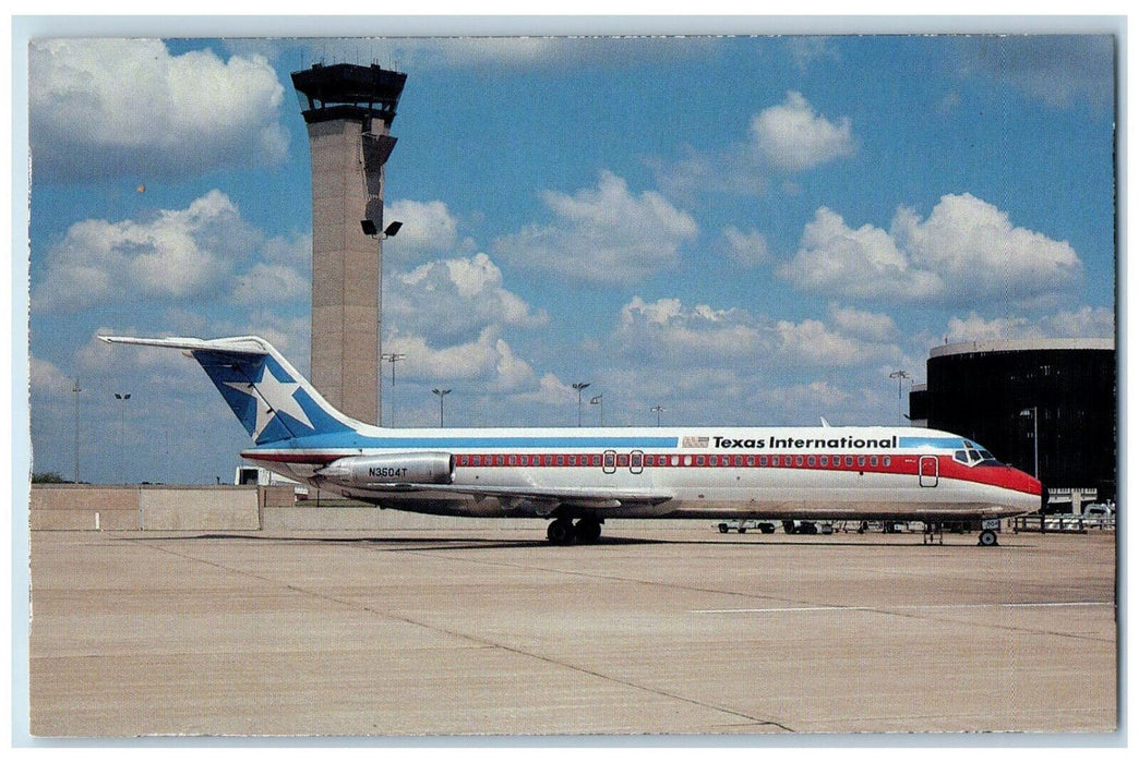 1976 Texas International McDonnell Douglas DC-9-31 N3504T Airplane Postcard